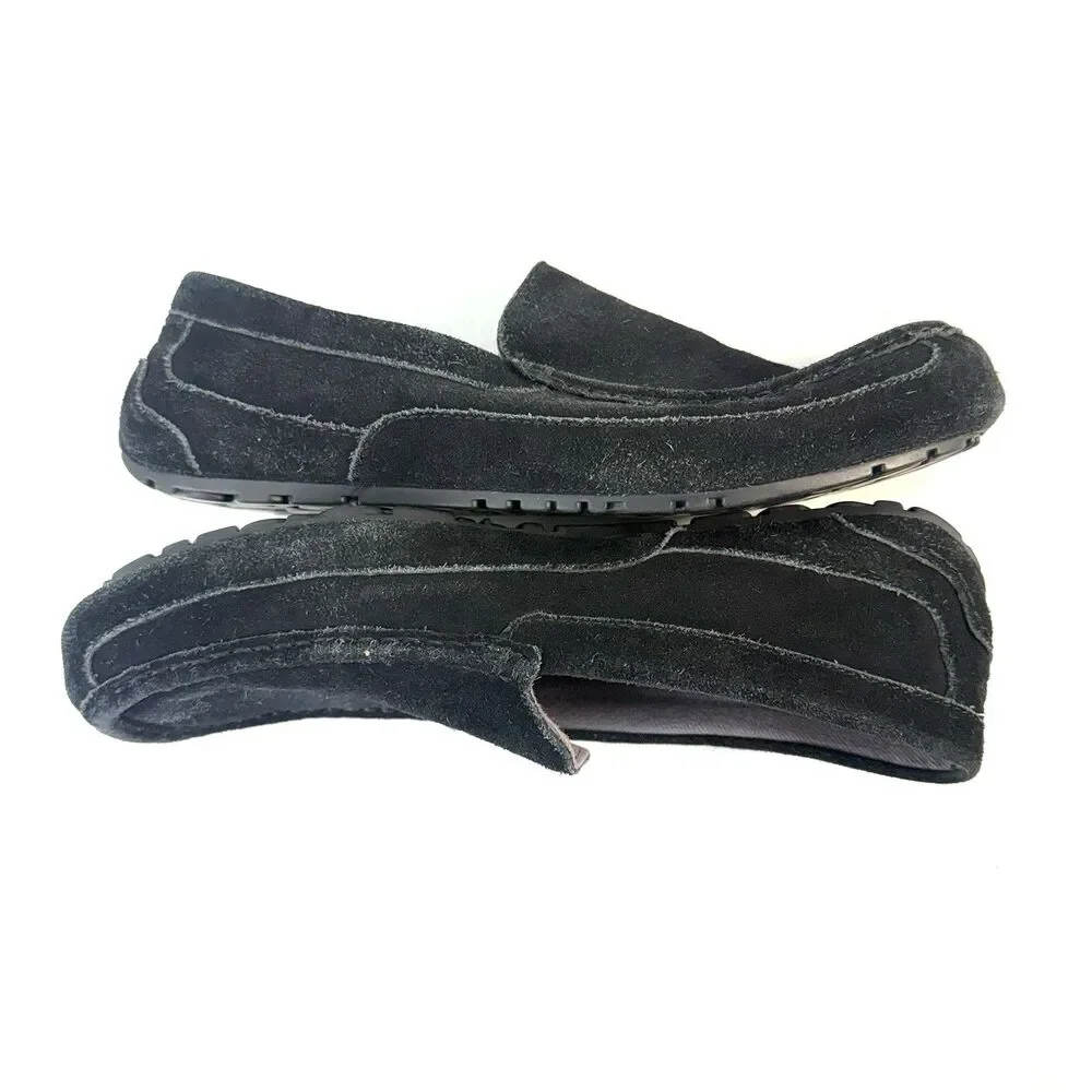 Ugg Australia Alder Black Suede 1003419 Men's Loafer Size 10 Slippers